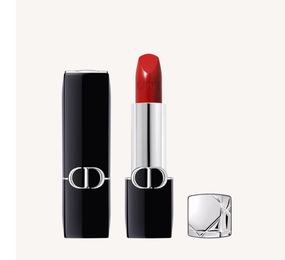 Dior Rouge Dior 769 Rouge Ardent Satin Lipstick LongWear Refillable Chic Luxury